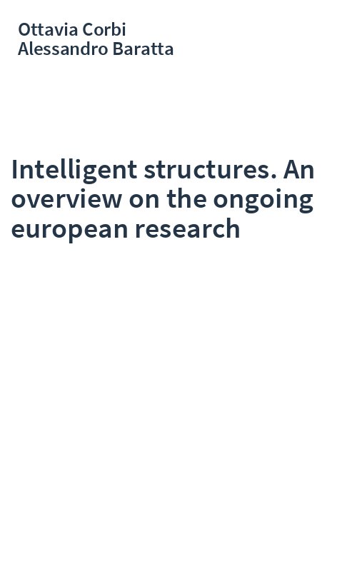 Intelligent structures. An overview on the ongoing european research