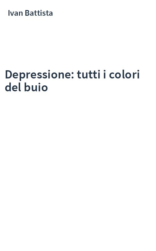 Depressione: tutti i colori del buio