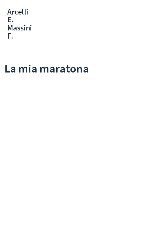 La mia maratona