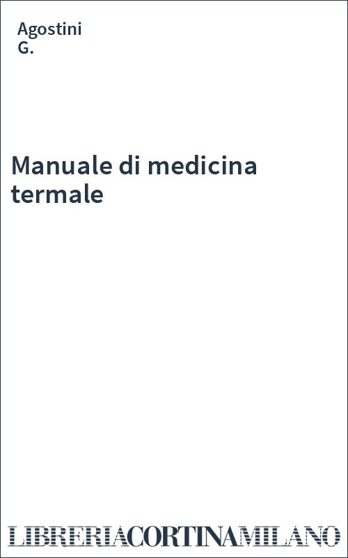 Manuale di medicina termale