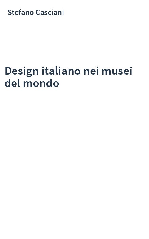 Design italiano nei musei del mondo