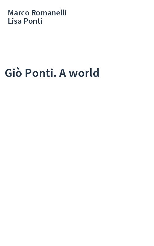 Giò Ponti. A world