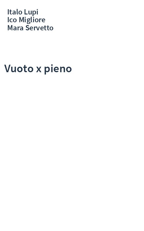 Vuoto x pieno