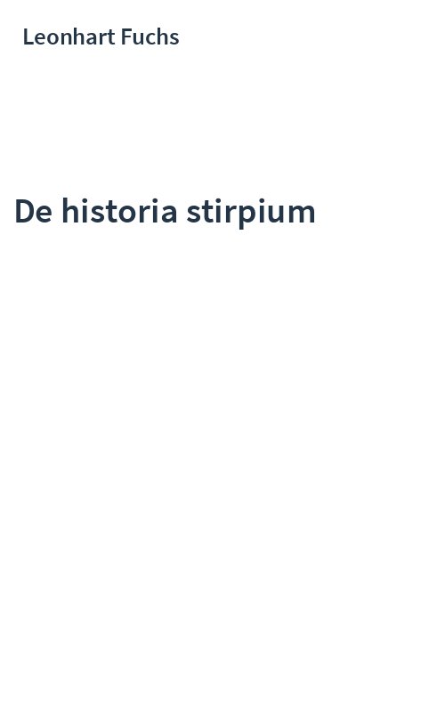 De historia stirpium