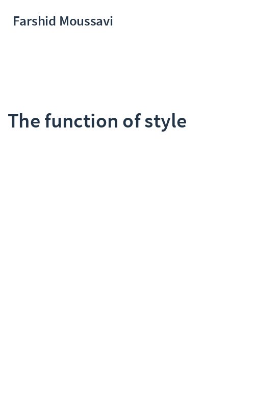The function of style