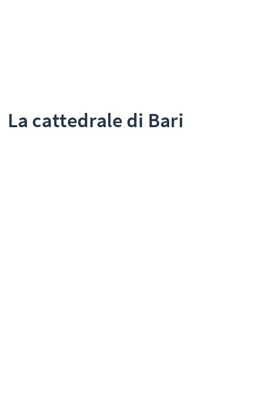 La cattedrale di Bari