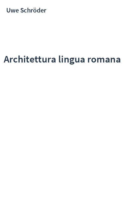Architettura lingua romana
