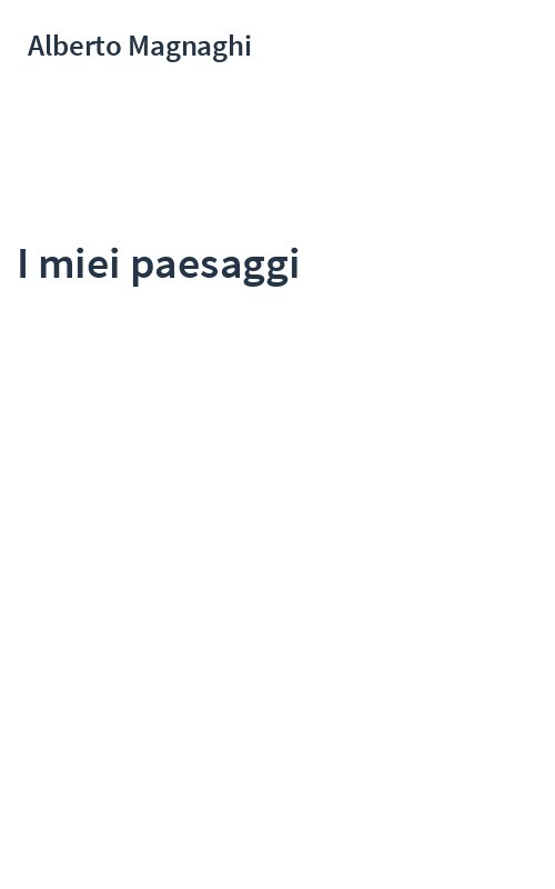 I miei paesaggi
