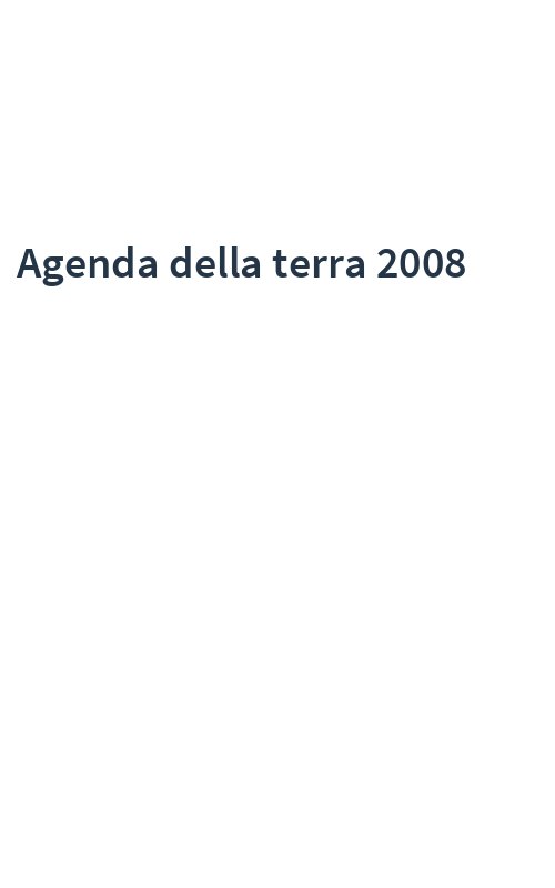 Agenda della terra 2008