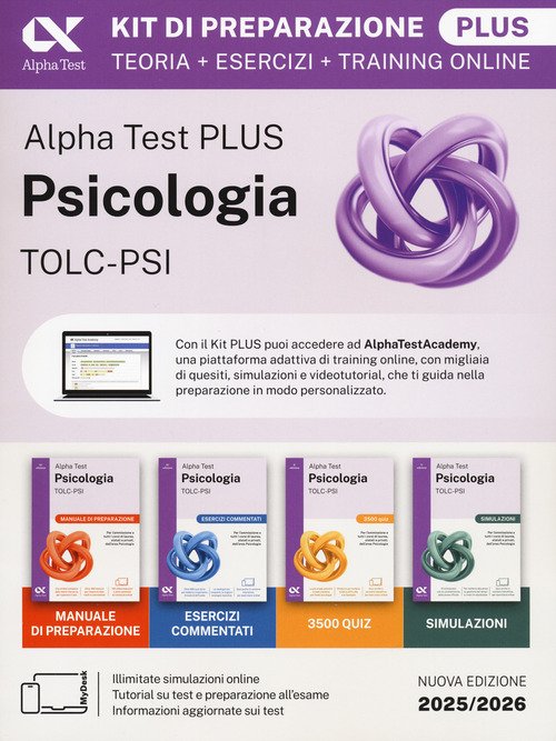 Alpha Test plus psicologia TOLC-PSI. Kit completo di preparazione con training on line personalizzato