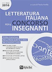 Concorso insegnanti 2016. Letteratura italiana