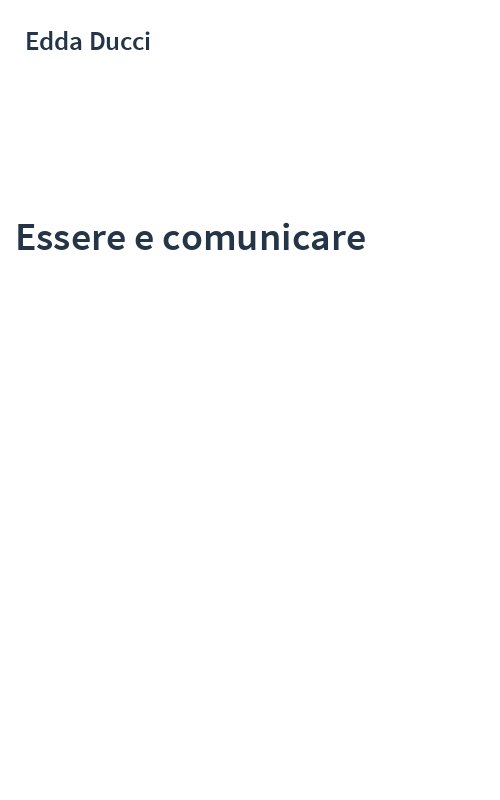 Essere e comunicare