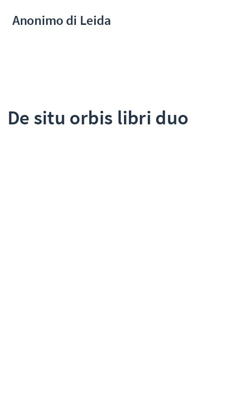 De situ orbis libri duo