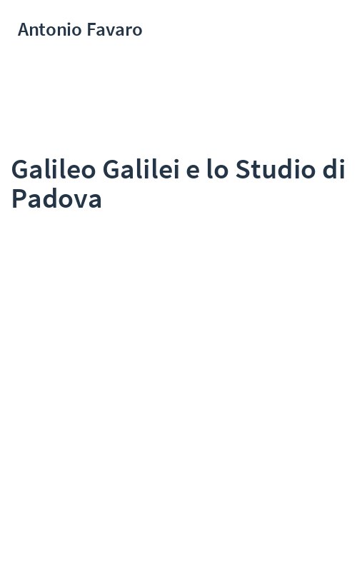Galileo Galilei e lo Studio di Padova