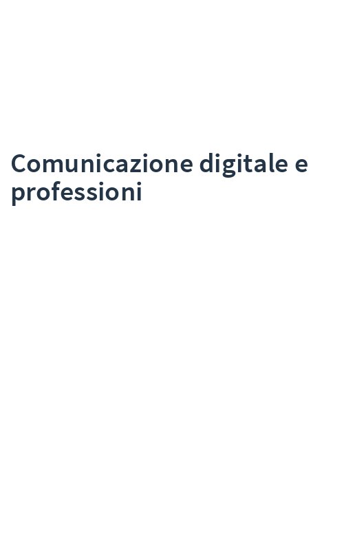 Comunicazione digitale e professioni