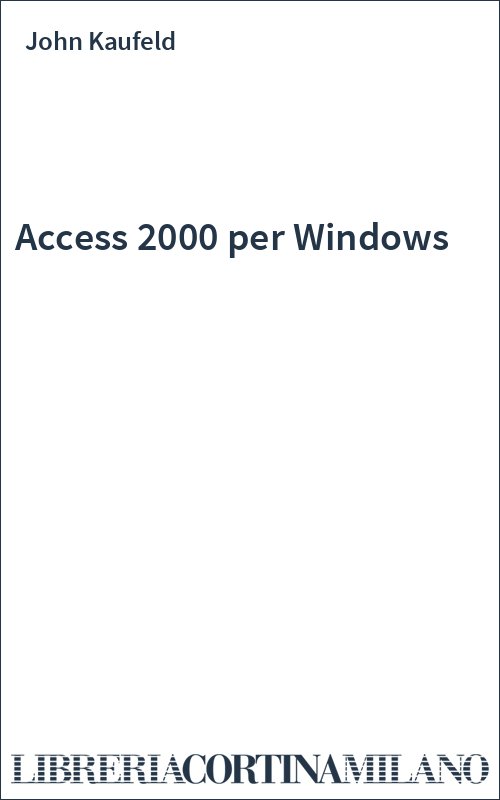 Access 2000 per Windows