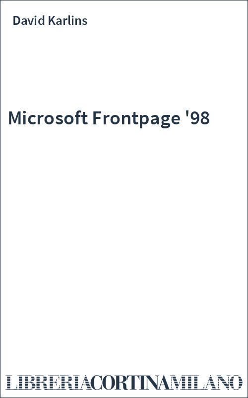 Microsoft Frontpage '98