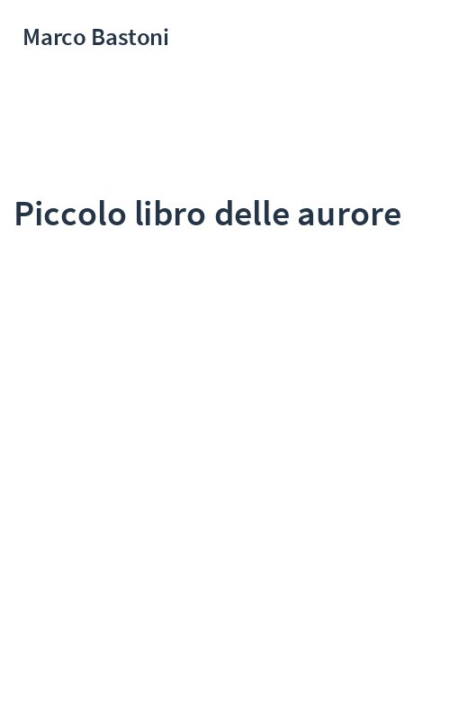 Piccolo libro delle aurore