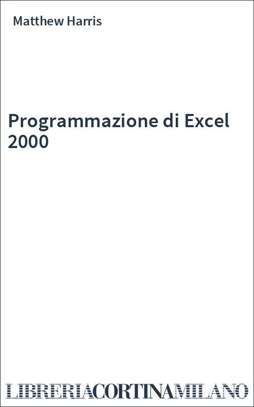 Programmazione di Excel 2000