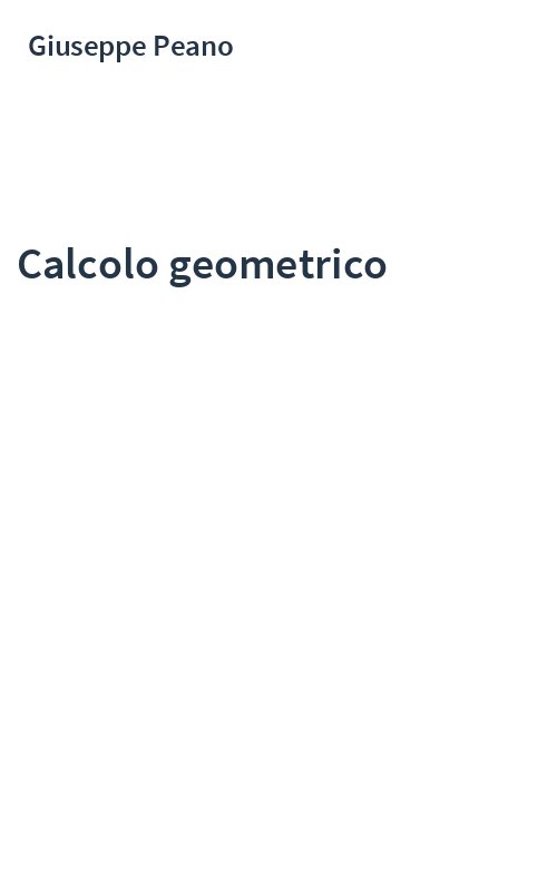 Calcolo geometrico