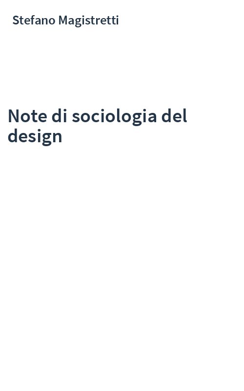 Note di sociologia del design