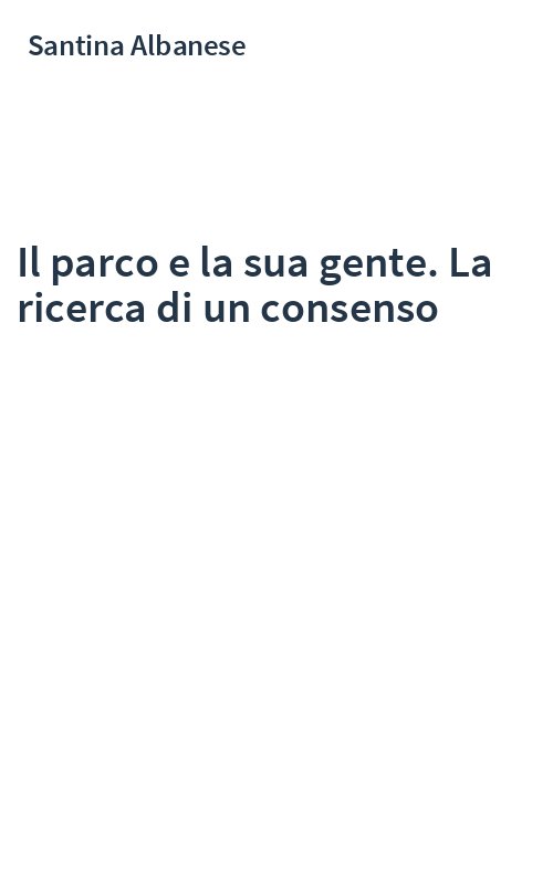 Il parco e la sua gente. La ricerca di un consenso