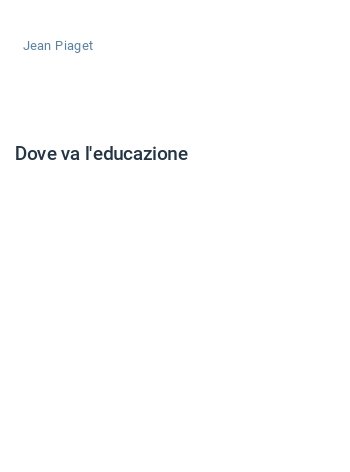 Dove va l'educazione