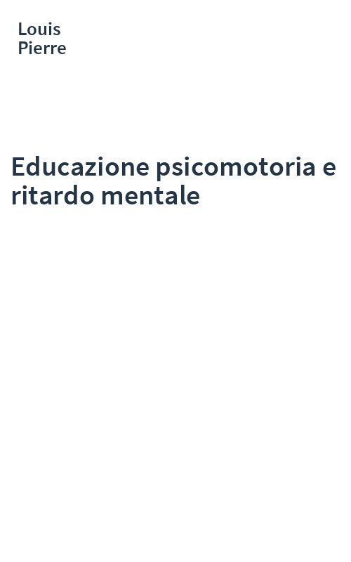 Educazione psicomotoria e ritardo mentale