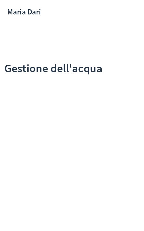 Gestione dell'acqua
