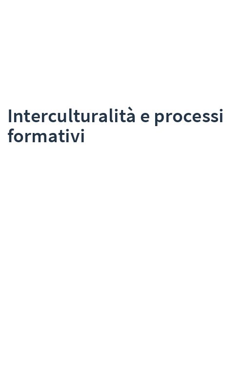 Interculturalità e processi formativi