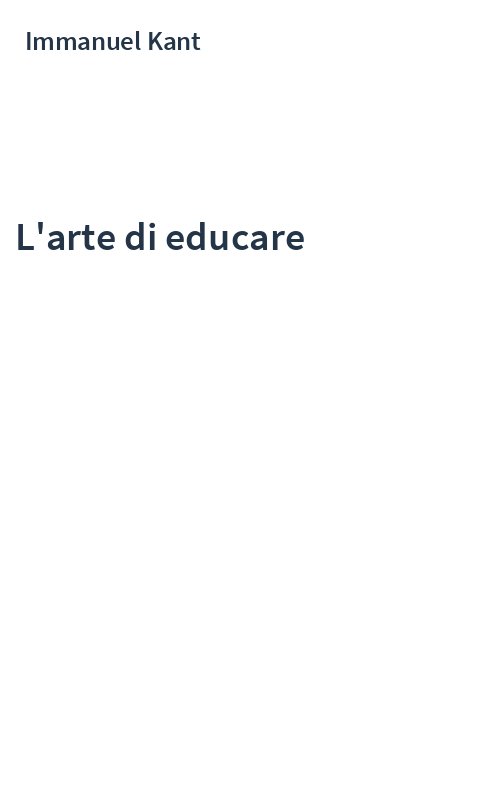 L'arte di educare