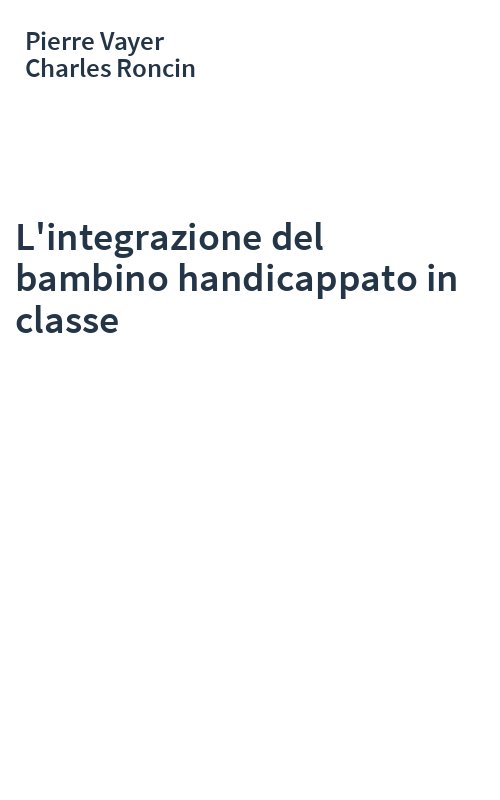 L'integrazione del bambino handicappato in classe