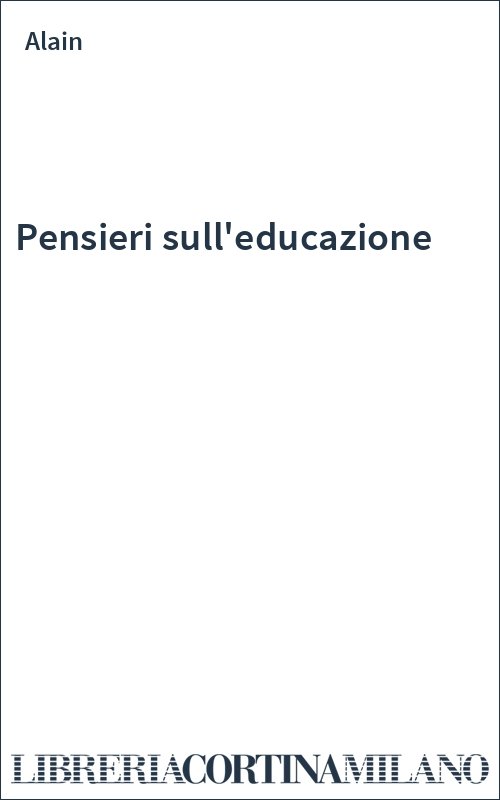 Pensieri sull'educazione