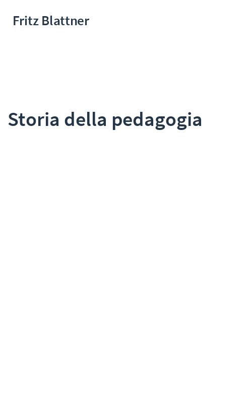 Storia della pedagogia