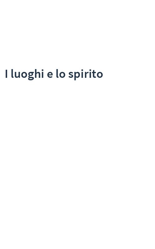I luoghi e lo spirito
