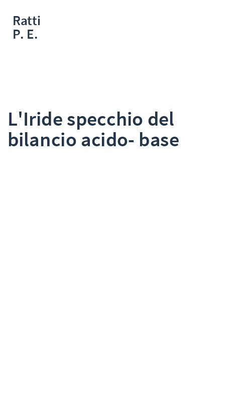 L'Iride specchio del bilancio acido-base