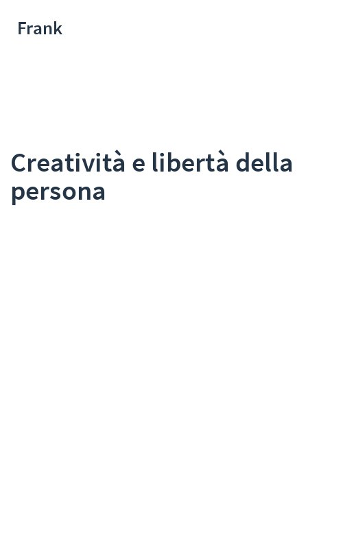 Creatività e libertà della persona