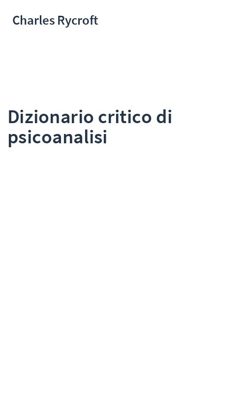 Dizionario critico di psicoanalisi