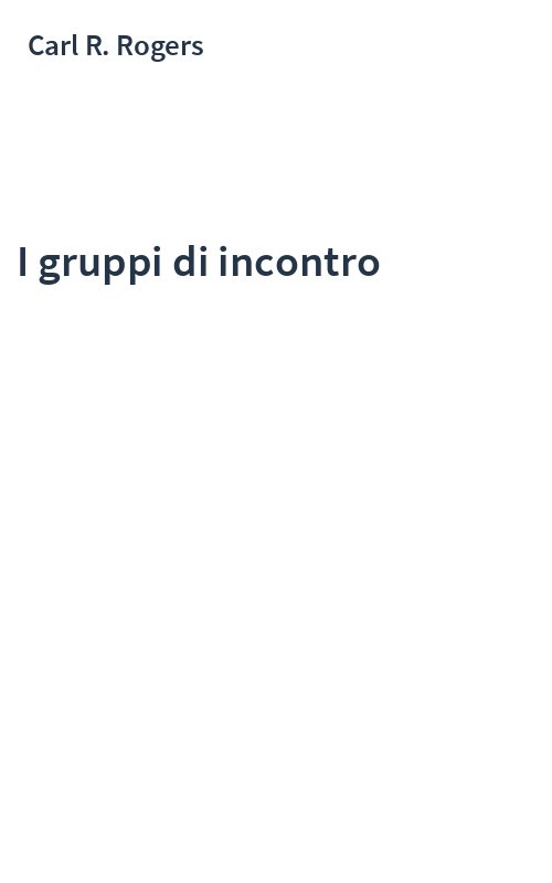 I gruppi di incontro