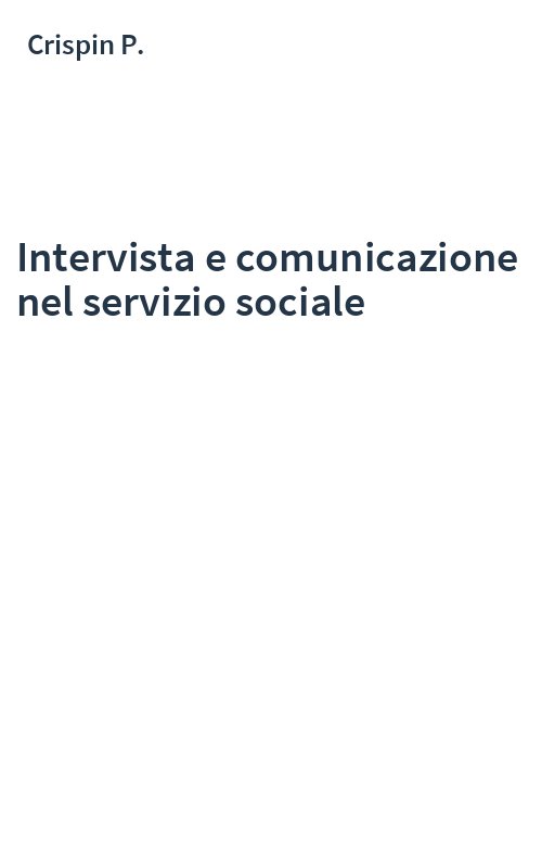 Intervista e comunicazione nel servizio sociale