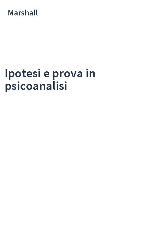 Ipotesi e prova in psicoanalisi