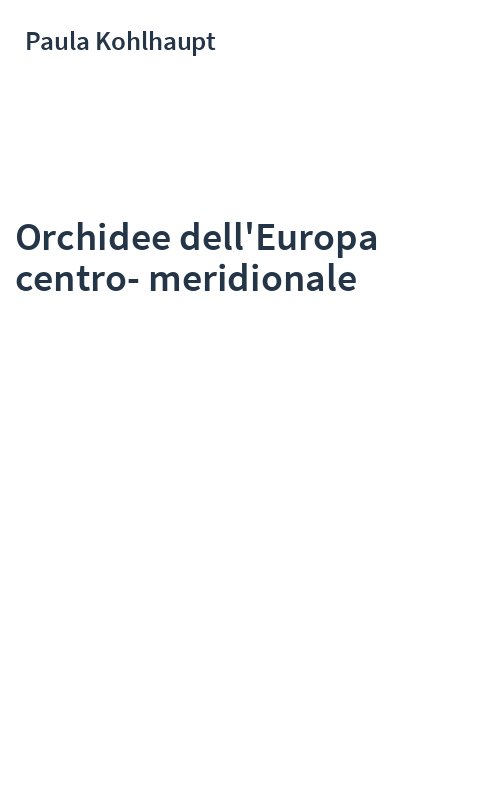 Orchidee dell'Europa centro-meridionale