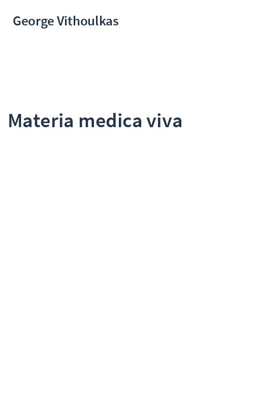 Materia medica viva