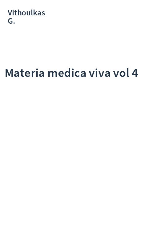 Materia medica viva  vol  4