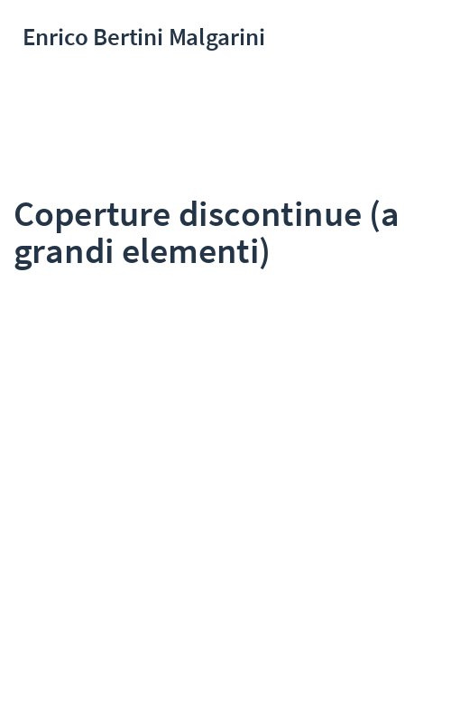 Coperture discontinue (a grandi elementi)