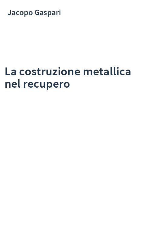 La costruzione metallica nel recupero