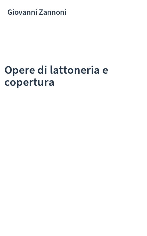 Opere di lattoneria e copertura
