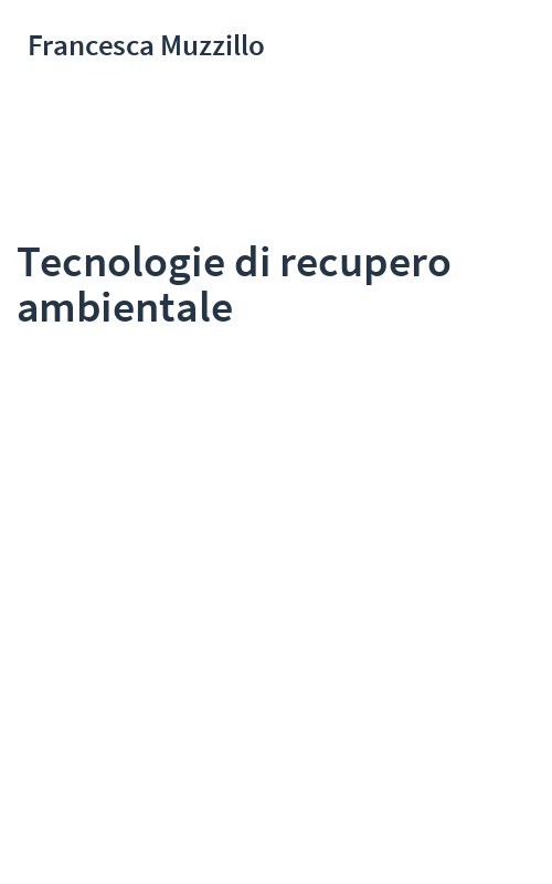 Tecnologie di recupero ambientale