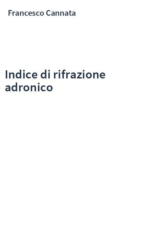 Indice di rifrazione adronico