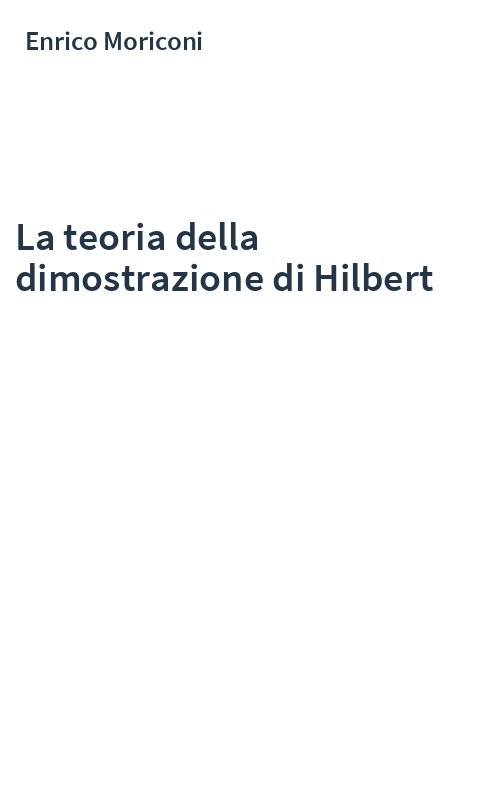 La teoria della dimostrazione di Hilbert